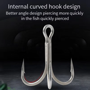 TGD Nueva Llegada NUEVO JawLok <span class=keywords><strong>3x</strong></span> 4x <span class=keywords><strong>5x</strong></span> Anzuelos Triples Reforzados para Señuelos de Agua Salada, Anzuelo Triplo de Pesca - Product Image 6