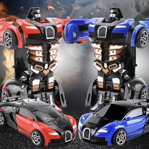 ABS Plastic Friction Bugatti Cool Deformation Sports <b>Car</b> Key Transformation Robot Inertia <b>Racing</b> <b>Toys</b> 8pcs/box - Product Image 3
