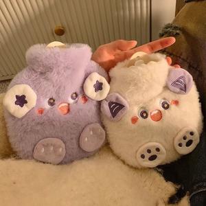 Mini <span class=keywords><strong>Bouillotte</strong></span> en PVC Haute Densité Remplissage <span class=keywords><strong>Peluche</strong></span> Mignon Dessin Animé Petit Sac d'Eau Chaude Portable Filles Sac Détachable Lavable - Product Image 1