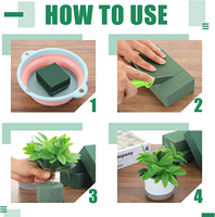 Mousse florale éponge de fleur d'avantage pour mettre des fleurs dedans