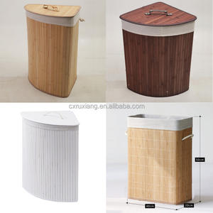 Panier de rangement en rotin et bois de bambou fait main avec doublure pour organisateur d'articles divers - Product Image 6