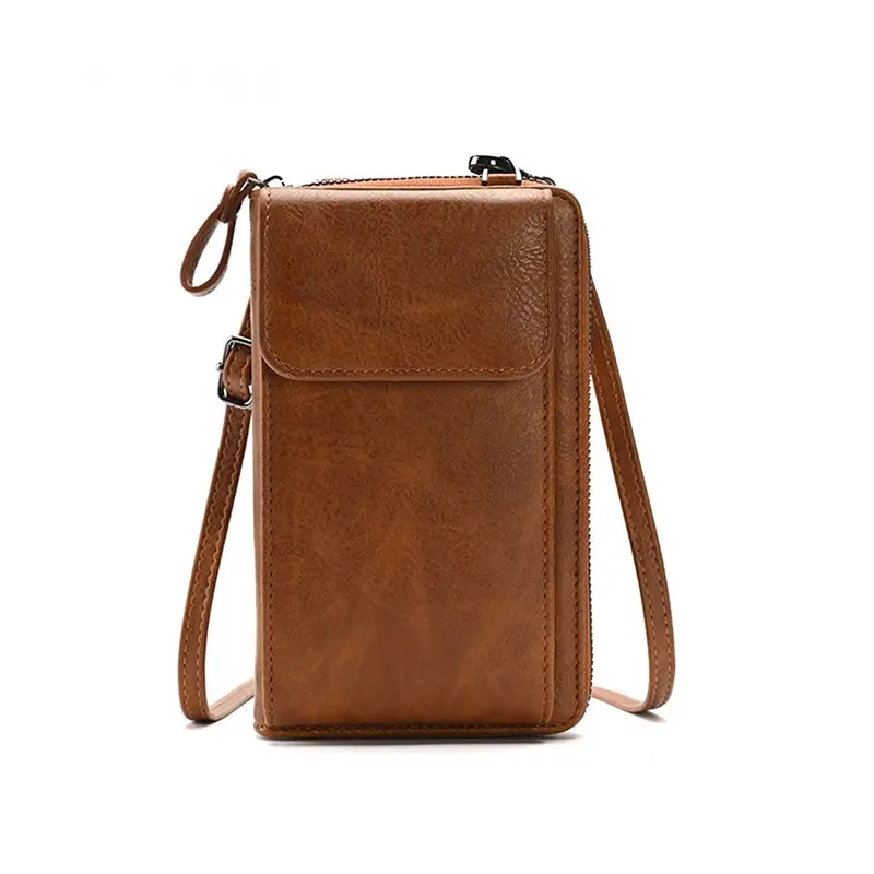 Small crossbody bag cell phone purse wallet vegan leather wholesale messenger bags shoulder PU purse USA UK mobile phone wallet
