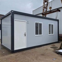 Cabine Modulaire Préfabriquée, Unité de Dortoir Portable pour Camp de Construction, Logement pour Travailleurs, Structure en Acier à Panneaux Blancs