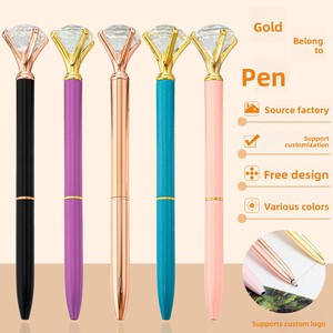 Penna a Sfera con <span class=keywords><strong>Grande</strong></span> Diamante, Punta in Cristallo Creativa, Larghezza di <span class=keywords><strong>Scrittura</strong></span> 1.0mm, Modello Novità HH-001, Penna Regalo Aziendale per Firme - Product Image 1