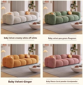 Canapé Netflix Jelly Luxe Léger Maison Crème Vent Canapé Salon Rangée Droite Tissu Technologique Combinaison de Canapés - Product Image 5