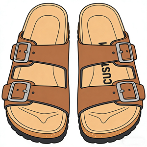 Nouvelles pantoufles classiques en liège et cuir véritable Boken, sandales pratiques pour hommes et femmes en été - Product Image 5