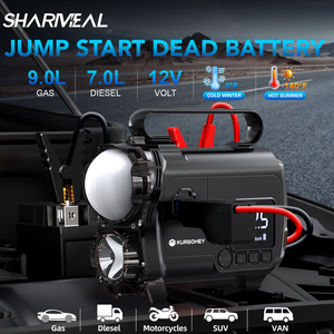 SHARMEAL OEM&ODM <span class=keywords><strong>D</strong></span>émarreur de Voiture 12V 2000A 8000mAh, Batterie Externe Portable, Booster de Batterie de Voiture avec Pompe à Air - Product Image 2