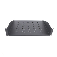 Rak Universal 2U 19 Inch dengan Ventilasi dan Tray Tetap untuk Kabinet Server, Peralatan Audio, dan Rak Jaringan