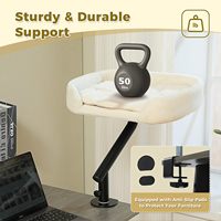 Hamac pour chat réglable à fixer sur un bureau, pour chats d'intérieur, lit pour chat gain de place pour bureau, 360° °   Lit de bureau rotatif pour chat