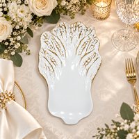 Assiette de présentation décorative de luxe Wojia en plastique écologique en forme de chou, style américain moderne, pour mariage, banquet, hôtel, événement