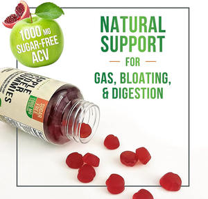 Fabricant d'équipement d'origine Gommes avec étiquette personnalisée pour les cheveux Gommes vitaminées pour la peau et le collagène à la biotine pure Gommes au vinaigre de cidre Acide folique et vitamine B12 - Product Image 3