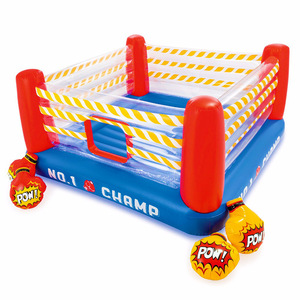 Ring de boxe gonflable pour enfants, ensemble de jeu portable en PVC avec gants et design d'arène - Product Image 1
