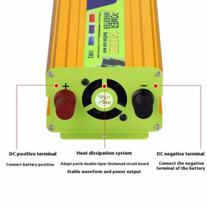 HJHL Fuente de Energía de Emergencia Portátil de Onda Corregida 1500W 220VAC Monofásica para Uso Industrial y Doméstico, Fuera de Red, 94% HJ12V-220V - Product Image 3