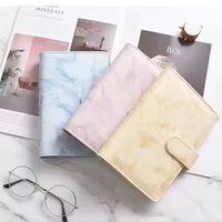 Carnet de notes en cuir personnalisé PU marbre A6 couverture rigide imperméable budget de luxe planificateur classeur