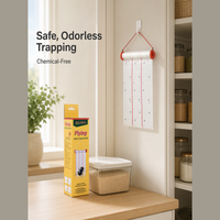 Rouleau de papier collant épais enduit imperméable pour attrape-mouches, papier collant adhésif à suspendre, détachable, jetable, pour le contrôle des insectes et des nuisibles
