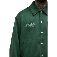 Veste universitaire épaisse à manches longues pour homme en polyester/coton de haute qualité pour l'hiver, broderie de lettres sur le devant, col montant