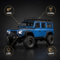 Voiture RC Hobbi Grade 4x4 Tout-Terrain SUV Drift 2.4GHz Télécommandée Bleu Noir ABS Métal Direction Proportionnelle 1:16 Jouet