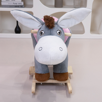 Nouvelle chaise berçante pour animaux 2025, adorable chaise berçante gris âne pour enfants
