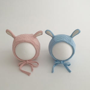 Sombrero de bebé Sombrero de oreja lindo Recién nacido Jersey Sombrero accesorios de fotografía - Product Image 4