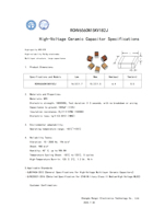 Condensateur céramique haute tension HV NPO 15KV 1800pF de haute qualité pour circuits électroniques de précision.
