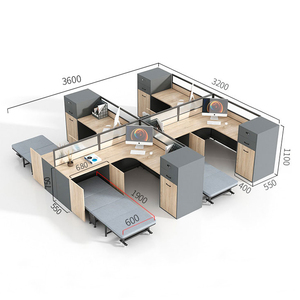 Estación de Trabajo Ejecutiva Moderna en Forma de L, <span class=keywords><strong>Escritorio</strong></span> Amplio con Estantes de Almacenamiento, <span class=keywords><strong>Escritorio</strong></span> Resistente con Estructura de Madera, Comercial - Product Image 6