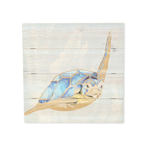 HMS ไม้รูปเต่าทะเลสัญลักษณ์ติดผนังศิลปะไม่มีกรอบของตกแต่งชายหาดที่ไม่เหมือนใคร - Product Image 5