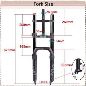 <span class=keywords><strong>Fourche</strong></span> de suspension de vélo vtt 140mm simple/double épaule neige grosse suspension 20 ''<span class=keywords><strong>fourche</strong></span> de vélo électrique - Product Image 4