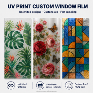 Película Decorativa para Ventanas con Diseño <span class=keywords><strong>Arabesco</strong></span> Marroquí Azul, Impresión UV, Privacidad, Personalizable - Product Image 2