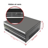 Ordinateur industriel personnalisable Mid Tower Mini ITX J1900, panneau en acier et alliage d'aluminium, Mini HTPC domestique, Mini-ordinateur horizontal avec alimentation flexible