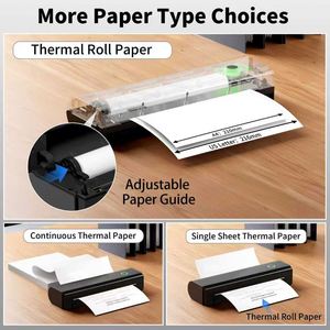 Impresora Térmica Jiuyin N80 A4, Mini Impresora Portátil Bluetooth sin Tinta para Oficina, Almacén y Comercio Minorista - Product Image 4