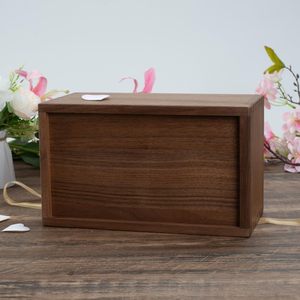 Caja Rectangular de Madera de Nogal con Tapa Deslizante <span class=keywords><strong>y</strong></span> Decoración de Madera con <span class=keywords><strong>Nombre</strong></span> Personalizado, Caja de Almacenamiento para Recuerdos <span class=keywords><strong>y</strong></span> Fotos - Product Image 1