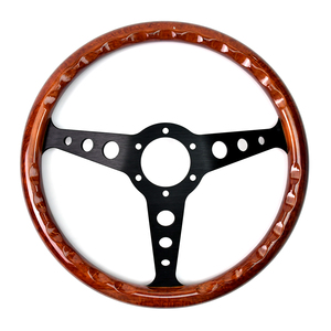 Volante Deportivo Leaders ABS de 350 mm de Profundidad, 4 cm, Nuevo Diseño Clásico Retro Vintage, Volante de Madera de Melocotón - Product Image 5