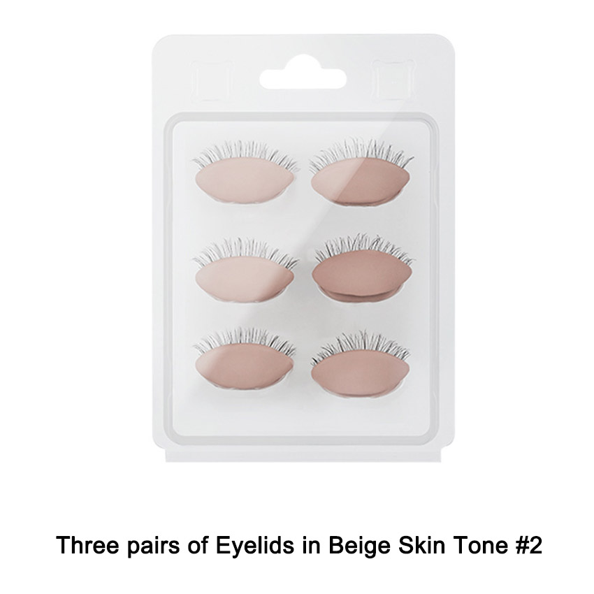 Trois paires de paupières en teint beige#2