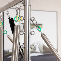 Reformer de Pilates en aluminium noir personnalisé pour la salle de sport et le yoga avec tour, lit en aluminium durable, équipement de fitness