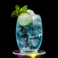 Sous-verre LED transparent ultra-fin avec base lumineuse pour thé au lait, idéal pour les remises de diplômes, le Ramadan, Diwali et l'utilisation en intérieur