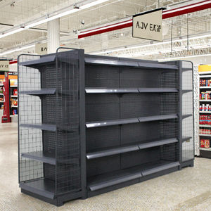 יציבה אור רב תפקודי מתכת מחורר דו צדדי דו-צדדי <span class=keywords><strong>4</strong></span> מדף מדף סופרמרקט מדפים מהירים - Product Image 2