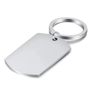 Custom Metal Dog Tag Keychain Stainless Steel Key <b>Ring</b> Engraved <b>Name</b> Tag Pendant for Gift and Promotion - Product Image 6