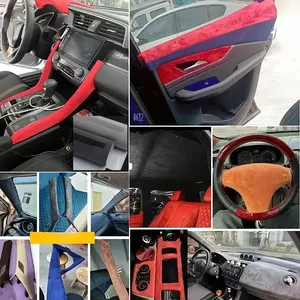 Modification Intérieure de <span class=keywords><strong>Voiture</strong></span> : Film Adhésif de Luxe en Vinyle Velours Suédine de Qualité Supérieure, Changeant de Couleur, Protection UV/IR pour Portières - Product Image 5