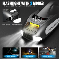 Batterie de démarrage de voiture haute puissance 27000mAh 6000A, gonfleur multifonction 150psi pour voiture, moto, camion avec démarreur de secours LED