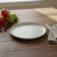 Service de table en grès blanc de luxe |   Assiettes et tasses modernes à pois |   Résistant à la chaleur pour la maison, les restaurants et les mariages