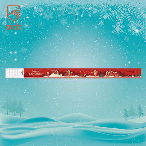 צמידי טייבק חד פעמיים עמידים בפני קריעה ומים לסיטונאות, צמידי יד למסיבות חג המולד, צמידים בהתאמה אישית לאירועים - Product Image 2