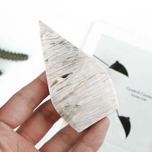 Venta al por Mayor de Adornos de Ágata Mexicana Blanca Estilo Bohemio en Forma de Gota de Agua, Piedra de Cristal Curativa para Decoración del Hogar y Regalos - Product Image 2