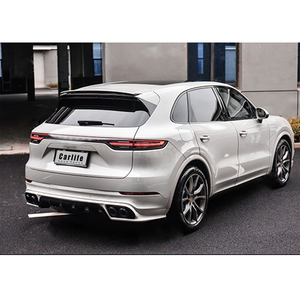 Système de carrosserie automobile, pare-chocs modifiés, kit carrosserie pour <span class=keywords><strong>Porsche</strong></span> <span class=keywords><strong>Cayenne</strong></span> 9Y0.1 2018-2023, lifting de style <span class=keywords><strong>Turbo</strong></span>, pièces TKT incluses. - Product Image 5