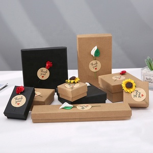 Hộp Nhỏ Màu Đen Giá Thấp Quà Tặng Thủ Công Quà Tặng Vòng Cổ Vòng Tay Hộp Trang Sức Giấy Khuy Măng Sét Để Đóng Gói - Product Image 5