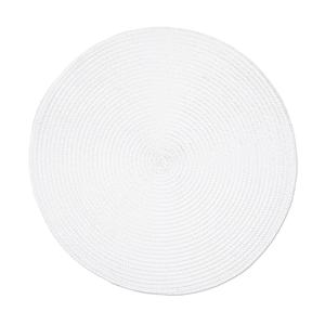 Excelsa Round Placemats Set Of 6 <b>White</b> 36x36 Cm Plastic <b>Table</b> Mats - Product Image 1