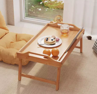 Table pliante moderne en bambou pour la maison, la chambre, le petit-déjeuner, légère, résistante à l'eau, portable, pour la plage, le pique-nique en plein air