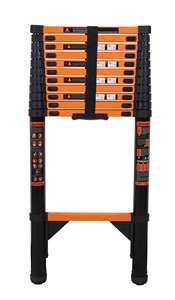 Échelle télescopique en acier au carbone réglable de haute qualité de 15,4 pieds, échelle pliable avec pédale antidérapante pour la construction - Product Image 2