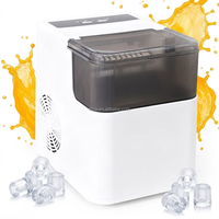 Machine à glaçons portable à forte puissance 165W, production de 12kg/24h, capacité de stockage de 500g, réservoir d'eau de 1,5L, machine à glaçons de comptoir pour usage domestique