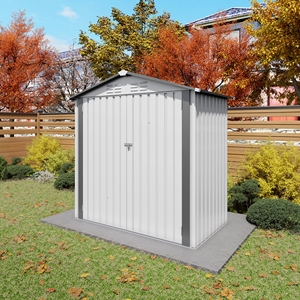 6x3.6ft Iron Contemporary Design Garden Storage Shed Multi-Function Waterproof Outdoor Furniture <b>Tool</b> <b>House</b> Lockable Door - Product Image 5