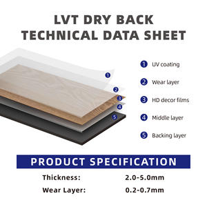 Échantillon <span class=keywords><strong>gratuit</strong></span> de plancher en vinyle de luxe écologique imperméable pour salon, cuisine, chambre à coucher, école, imitation bois - Product Image 5